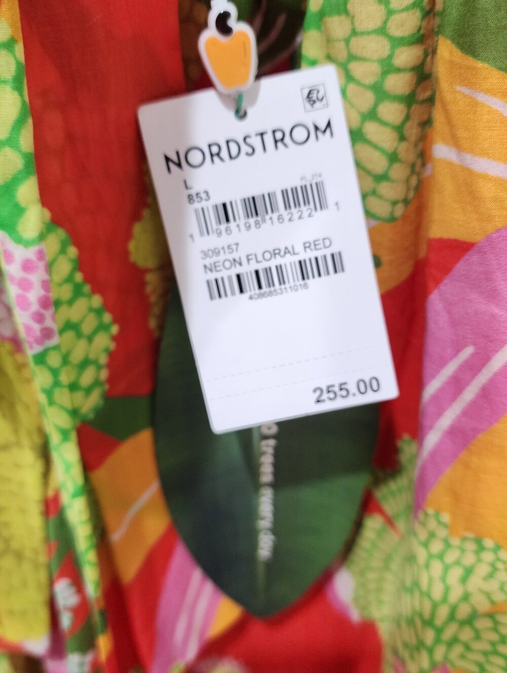FARM Rio Tropical Maxi Dress in Red, Green, Yellow, Size Large - Picture 6 of 7